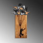 Wallity Flying Boy 2 Escultura de pared Nogal y Negro